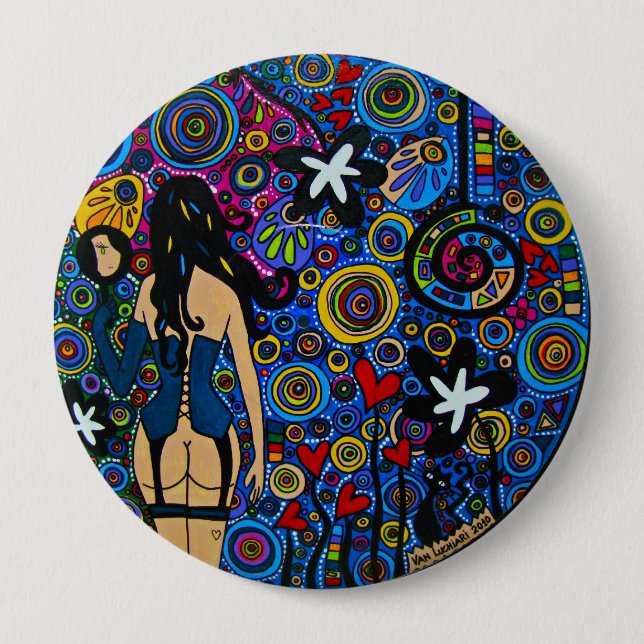 Chapa Redonda De 10 Cm Button Mirror (Anverso)