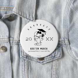 Chapa Redonda De 10 Cm Cacahuetes | Graduado de Snoopy