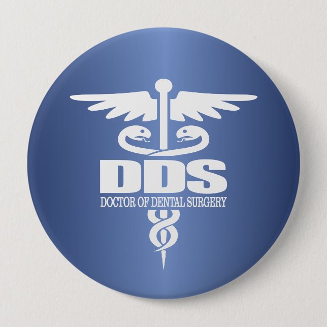 Chapa Redonda De 10 Cm Caduceus DDS (Anverso)