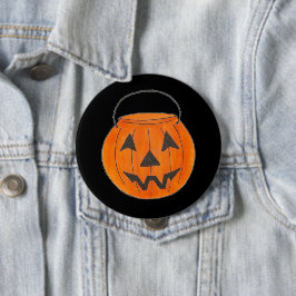 Chapa Redonda De 10 Cm Calabaza Halloween con truco o truco para tratar a