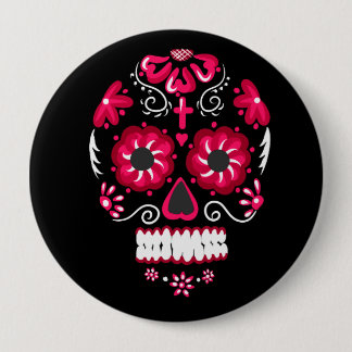 Chapa Redonda De 10 Cm Calavera