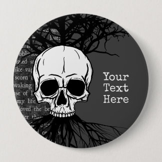 Chapa Redonda De 10 Cm Calavera