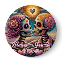 Calaveras de Azúcar Enamoradas Personalizadas al P