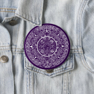 Chapa Redonda De 10 Cm Calendario maya azteca azteca 3
