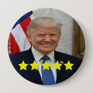 Chapa Redonda De 10 Cm Calificación de aprobación del presidente Donald T