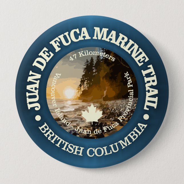 Chapa Redonda De 10 Cm Camino Marítimo Juan de Fuca (OBP) (Anverso)