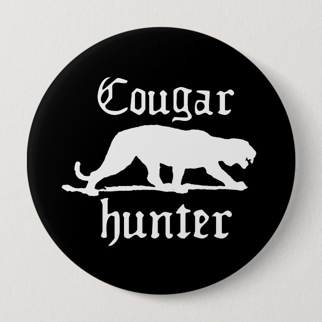 Chapa Redonda De 10 Cm Camiseta COUGAR HUNTER (Anverso)