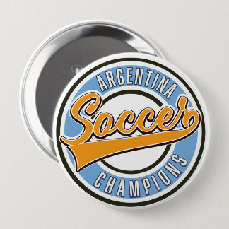 Chapa Redonda De 10 Cm Campeón de fútbol de Argentina