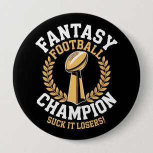 Chapa Redonda De 10 Cm Campeón de Fútbol Fantasía