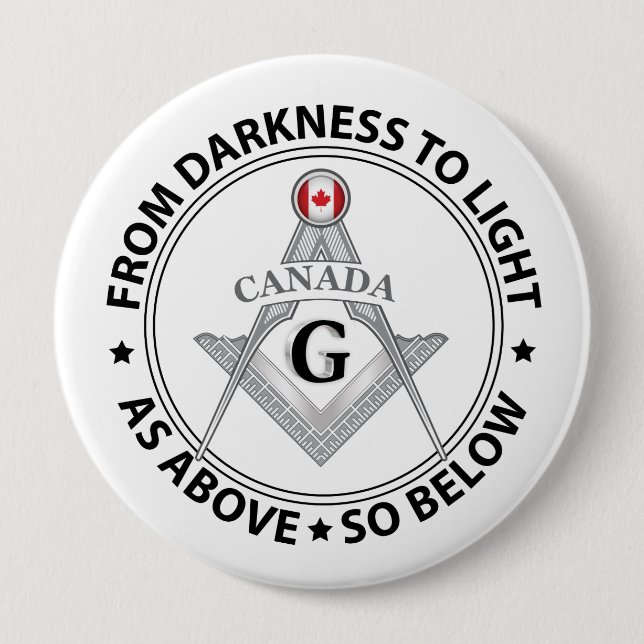 Chapa Redonda De 10 Cm Canada freemasonry sign (Anverso)