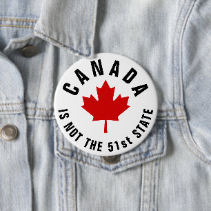 Chapa Redonda De 10 Cm Canadá no es el estado 51
