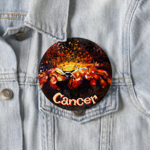 Chapa Redonda De 10 Cm Cáncer de playa costera cangrejo náutico personali