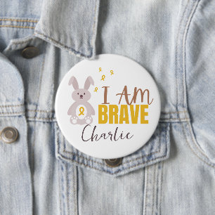 Chapa Redonda De 10 Cm cáncer infantil. Nombre personalizado. valiente.