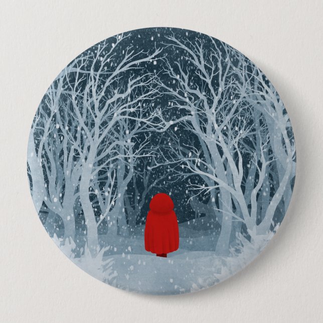 Chapa Redonda De 10 Cm Caperucita Roja (Anverso)