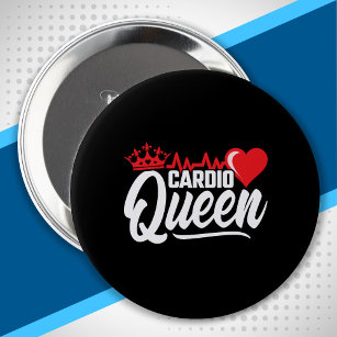 Chapa Redonda De 10 Cm Cardio Fitness Queen Crown Gym Ejercicio