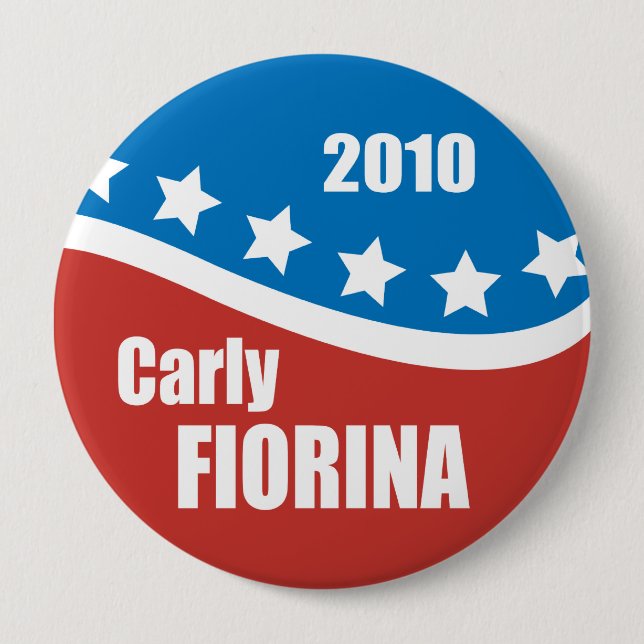 Chapa Redonda De 10 Cm Carly Fiorina 2010 (Anverso)