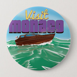Chapa Redonda De 10 Cm Cartel de viaje de Mónaco