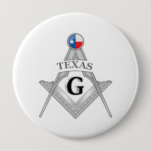 Chapa Redonda De 10 Cm Casa de masonería del estado de Texas