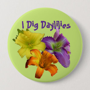 Chapa Redonda De 10 Cm Cavo Daylilies