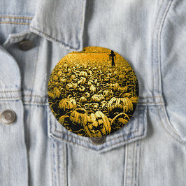 Chapa Redonda De 10 Cm Cementerio Jack O'Lantern