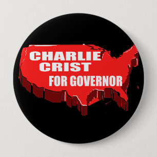 CHAPA REDONDA DE 10 CM CHARLIE CRIST PARA EL SENADO
