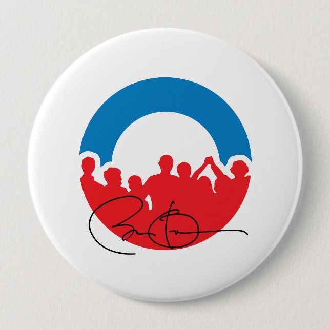 Chapa Redonda De 10 Cm CHARLOTTE CON BARACK OBAMA -.png (Anverso)