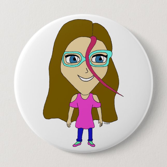 Chapa Redonda De 10 Cm chibi (Anverso)