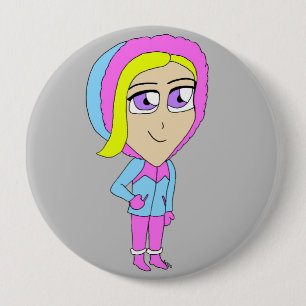 Chapa Redonda De 10 Cm chibi