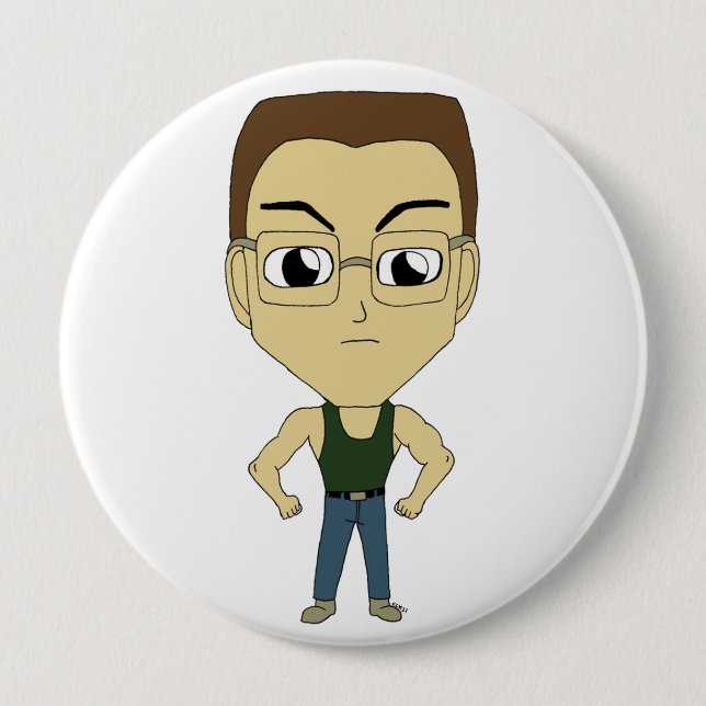 Chapa Redonda De 10 Cm chibi (Anverso)