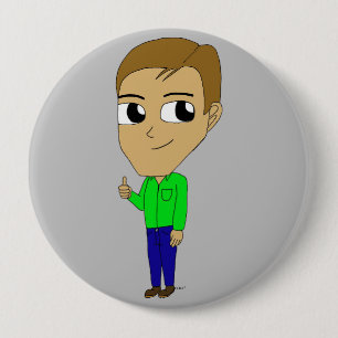 Chapa Redonda De 10 Cm chibi