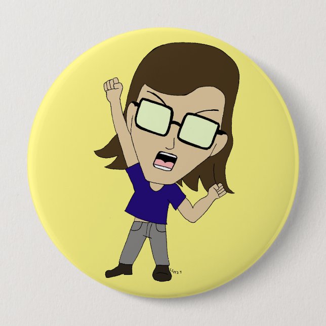 Chapa Redonda De 10 Cm Chibi Sonic_Zeph (Anverso)