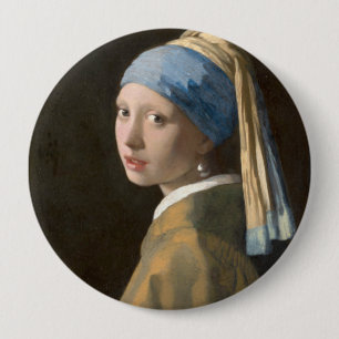 Chapa Redonda De 10 Cm Chica con Pearl Earring