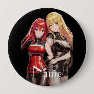 Chapa Redonda De 10 Cm Chicas Cuadros Anime Thunder_Cove