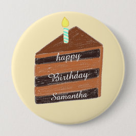 Chapa Redonda De 10 Cm Chocolate Cake Slice