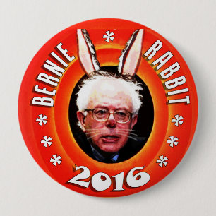 Chapa Redonda De 10 Cm Chorreadoras de Bernie: Conejo 2016 de Bernie
