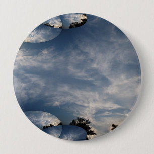 Chapa Redonda De 10 Cm Cielos de puesta de sol fractal