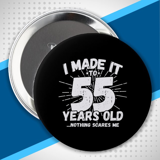 Chapa Redonda De 10 Cm Cita de cumpleaños número 55 graciosa Sarcástica d (Subido por el creador)