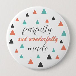 Chapa Redonda De 10 Cm Cita del patrón de Triángulos hecha maravillosamen