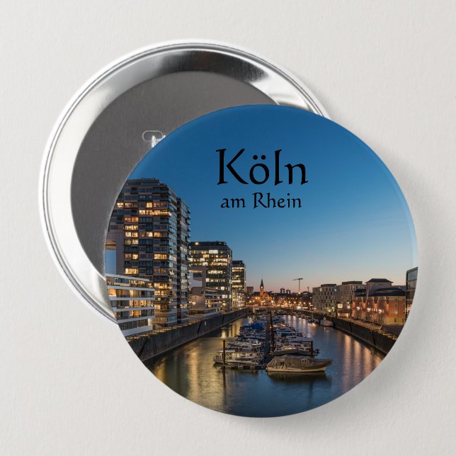 Chapa Redonda De 10 Cm Cologne Germany (Anverso y reverso)