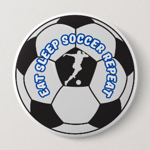 Chapa Redonda De 10 Cm comer dormir fútbol repetir