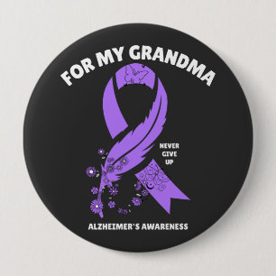 Chapa Redonda De 10 Cm Conciencia de Alzheimer - Por mi abuela