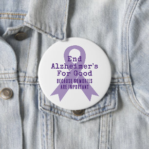 Chapa Redonda De 10 Cm Conciencia Personalizable sobre el Alzheimer