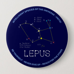 Chapa Redonda De 10 Cm Constelación del hemisferio sur Lepus