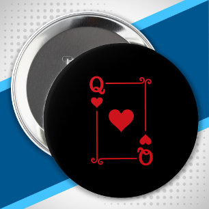 Chapa Redonda De 10 Cm Corazones de Reina que coinciden con tarjetas de j
