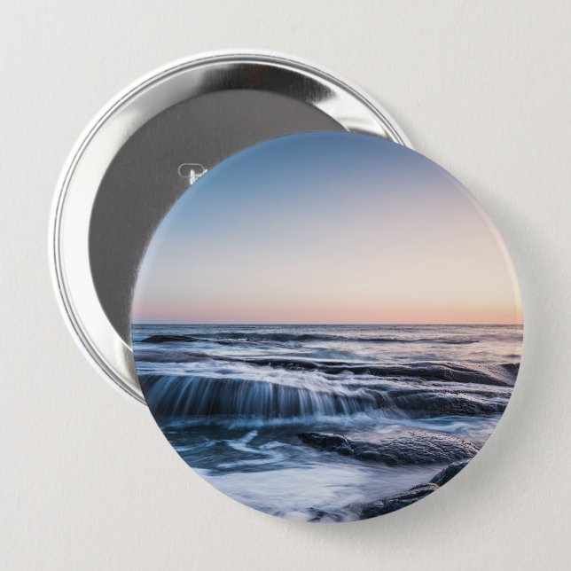 Chapa Redonda De 10 Cm Costa de Lofoten Noruega (Anverso y reverso)