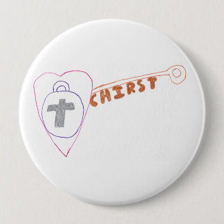 Chapa Redonda De 10 Cm Cristo es la llave redonda