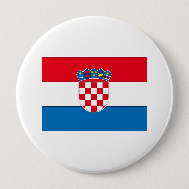 Chapa Redonda De 10 Cm Croacia (Anverso)