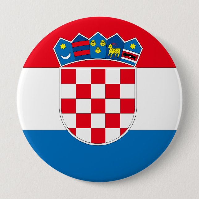 Chapa Redonda De 10 Cm Croacia (Anverso)
