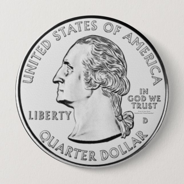 Chapa Redonda De 10 Cm Cuarto (Anverso)