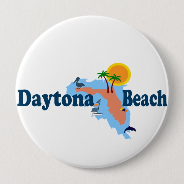 Chapa Redonda De 10 Cm Daytona Beach. (Anverso)